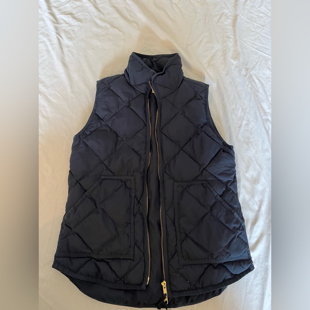 J. Crew navy blue puffer vest size xxs